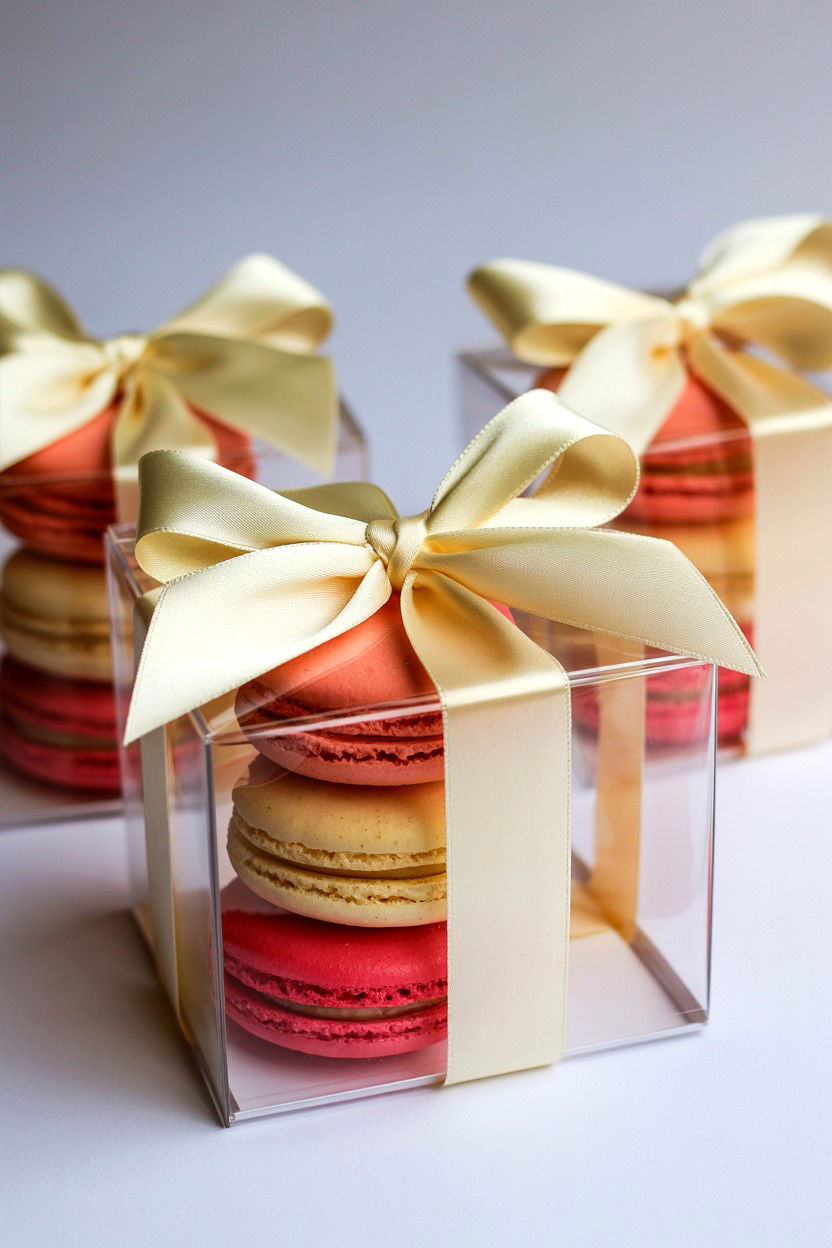 Macaron Gift Boxes - 25 Valentine's Day Wedding Favor Ideas
