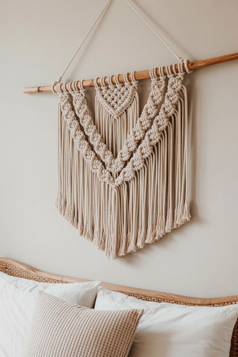 Macrame wall hanging - 25 Scandinavian Valentine's Day Decor Ideas