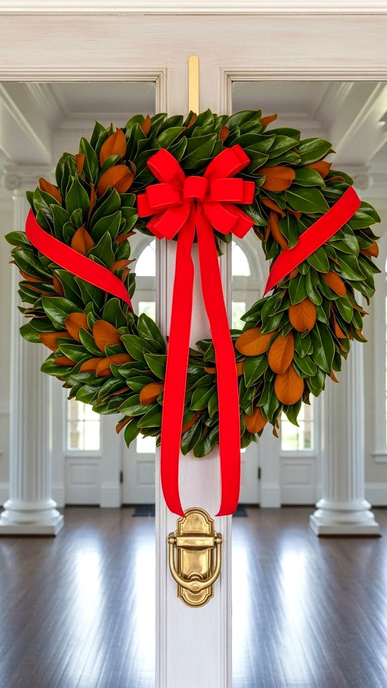 Magnolia Leaf Wreath - 25 valentine's day wreath ideas