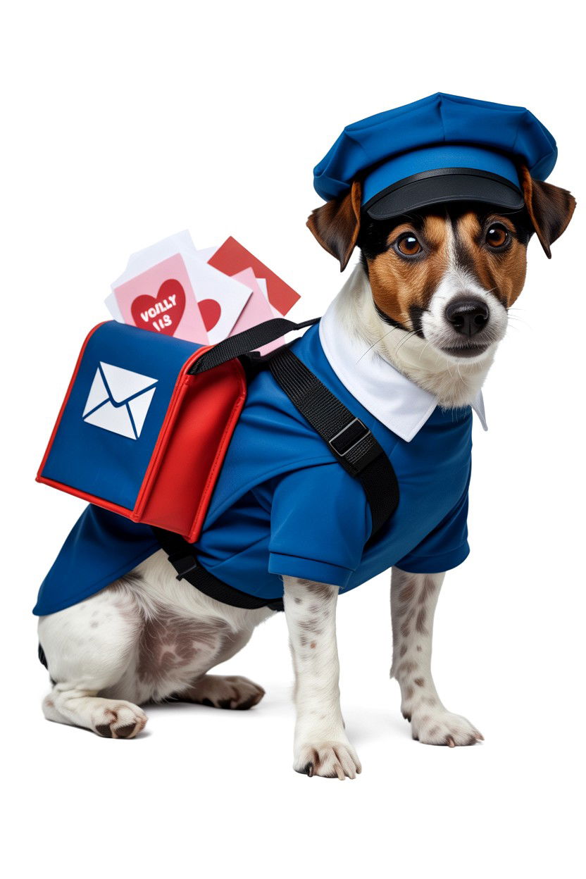 Mail carrier pet costume - 25 Valentine's Day Pet Costume Ideas