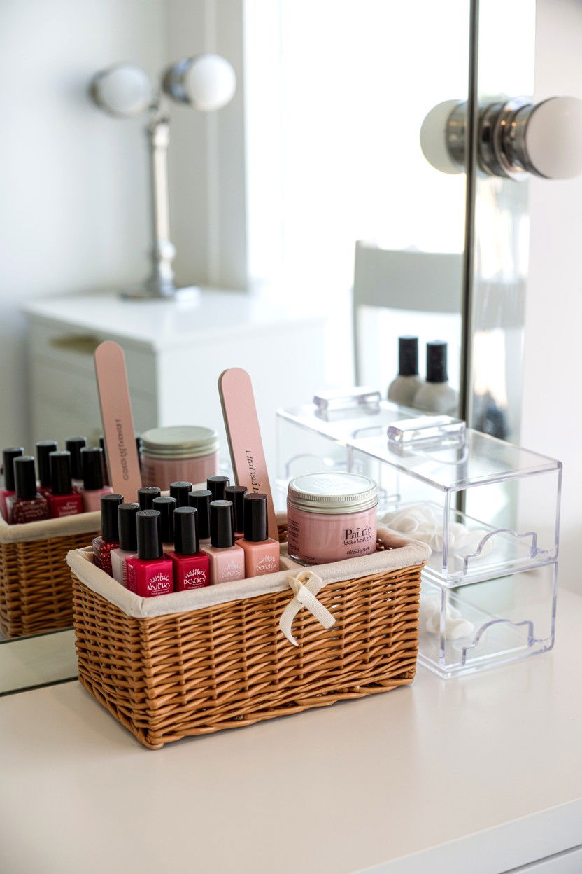 Manicure gift basket - 25 Budget Valentine's Day Gift Basket Ideas