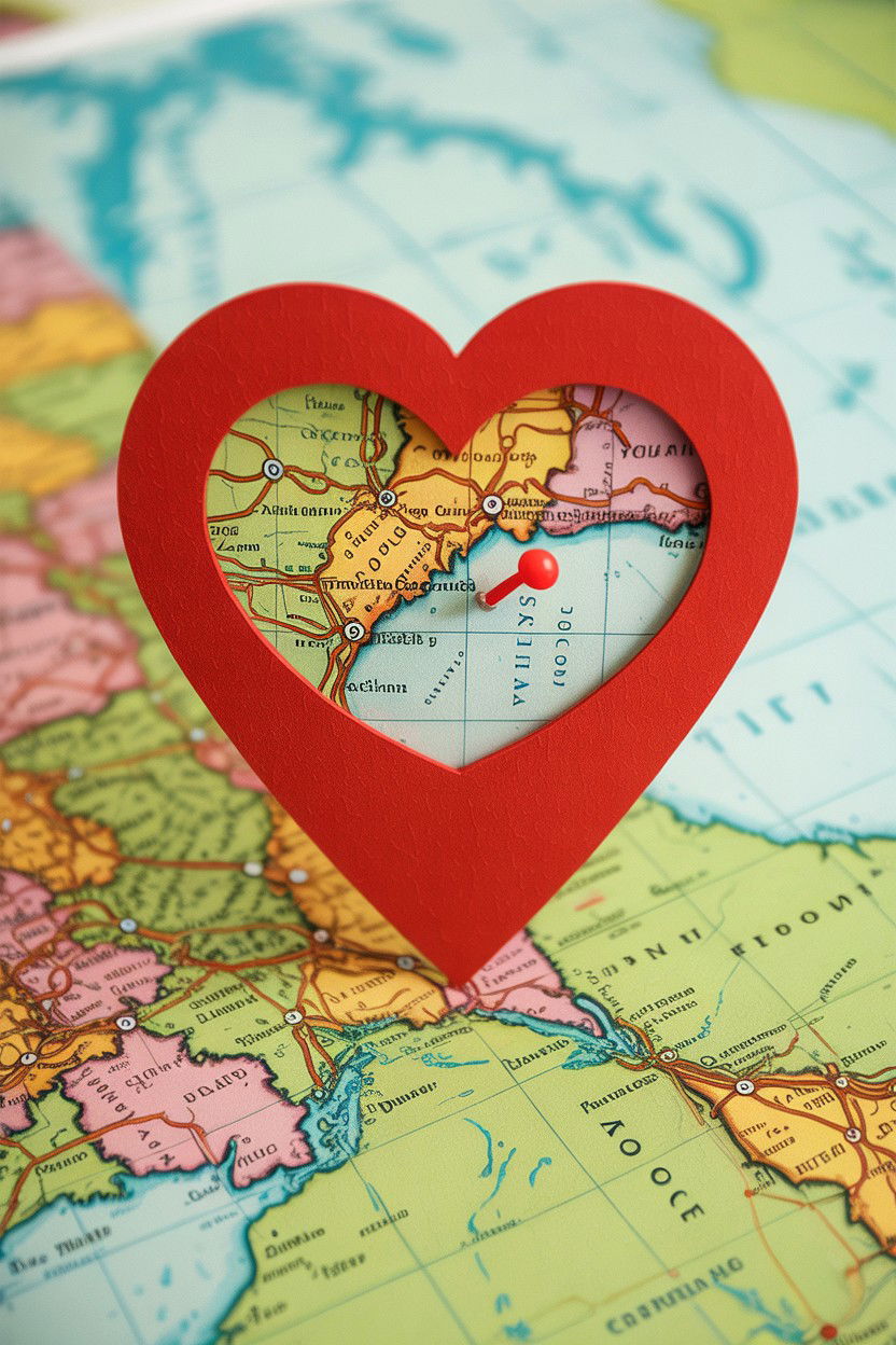 Map Location Card - 25 Valentine's Day Card Ideas for Wife