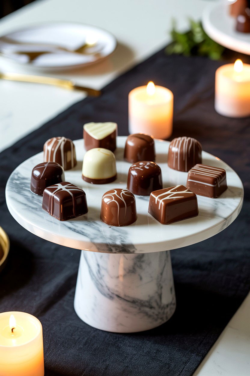 Marble Serving Platter - 25 Modern Valentine's Day Table Ideas