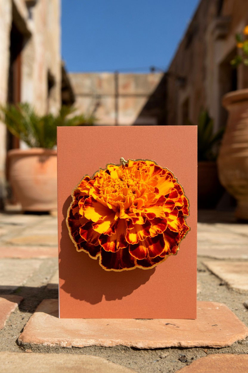 Marigold Valentine Card - 25 Floral Valentine's Day Card Ideas