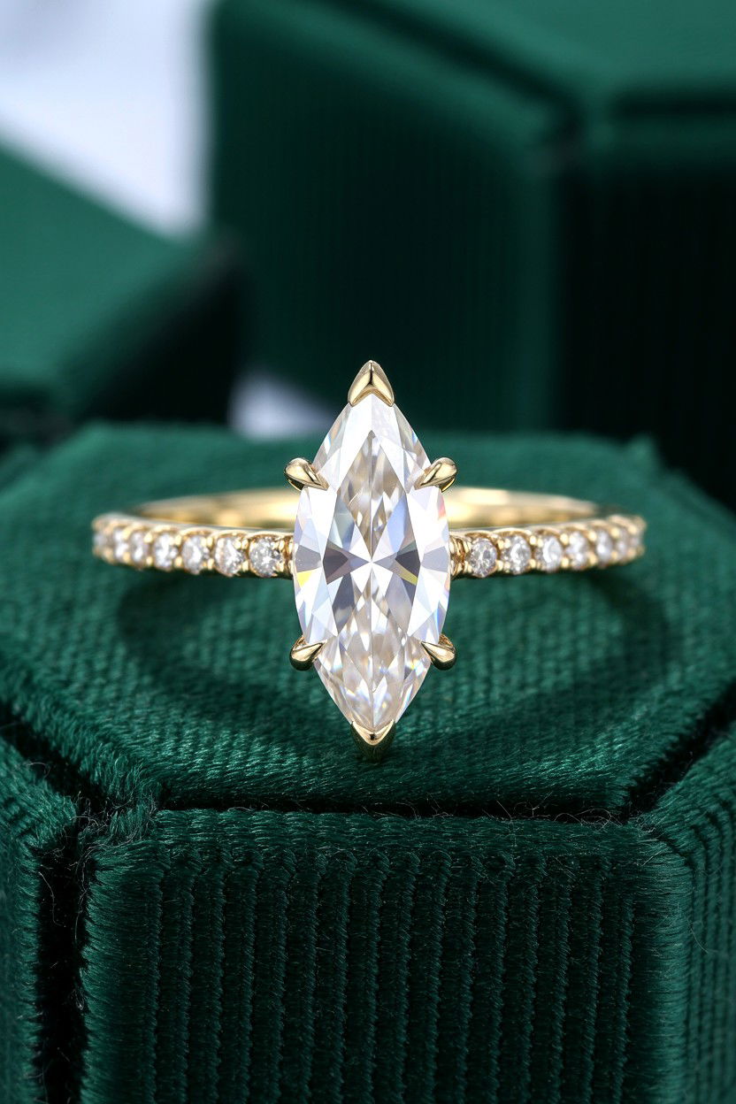 Marquise Cut Diamond Ring - 25 Valentine's Day Ring Ideas