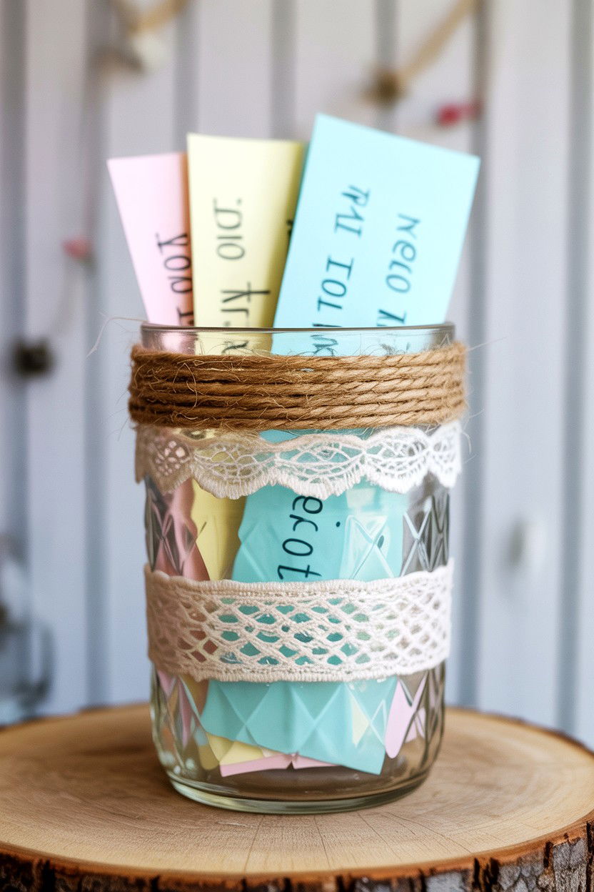 Mason Jar Love Notes - 25 Valentine's Day Love Note Jar Ideas
