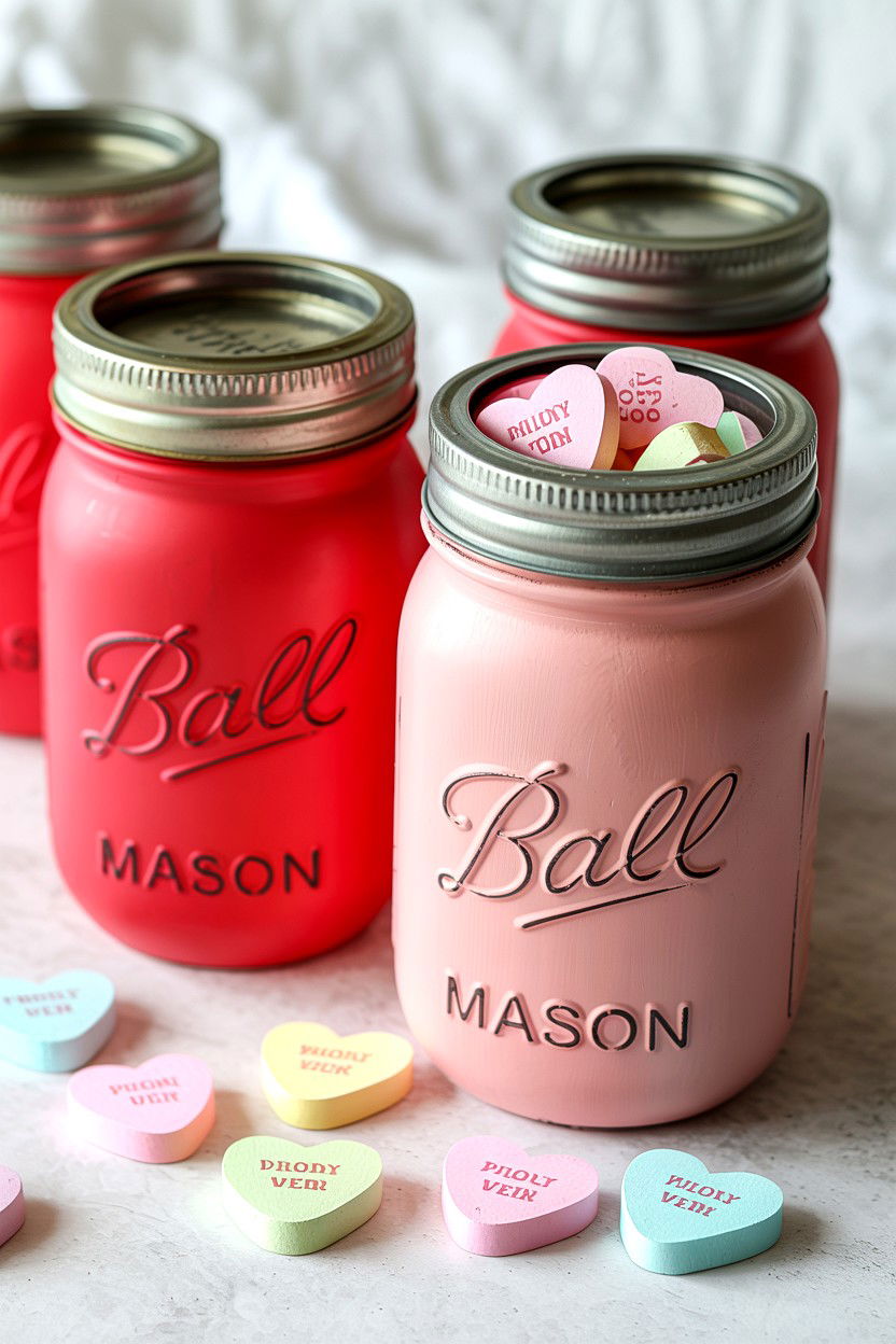 Mason Jar Valentine Decor - 25 Rustic Valentine's Day Tiered Tray Ideas