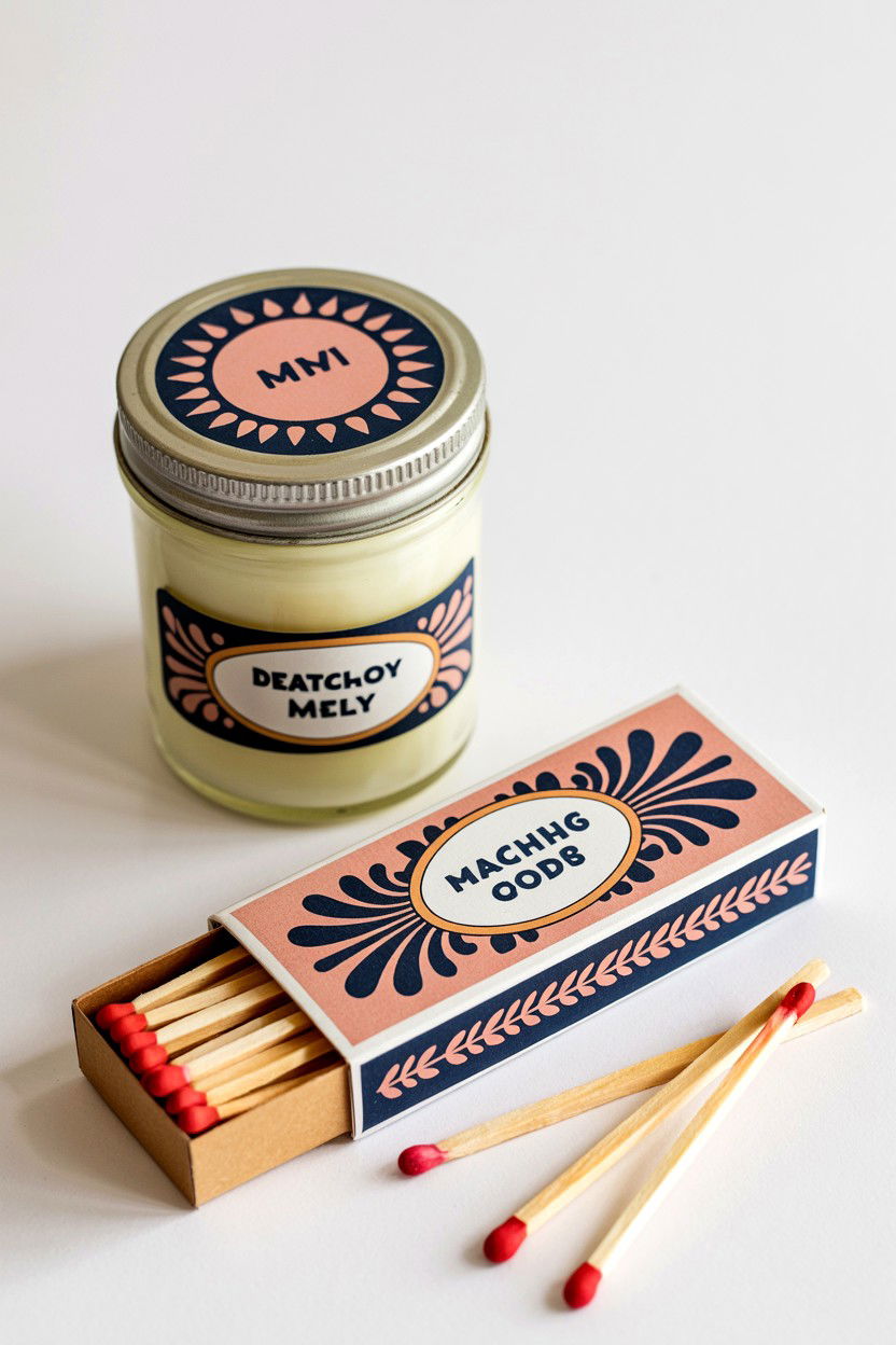 Matchbox And Candle Gift - 25 Valentine's Day Candle Gift Set Ideas