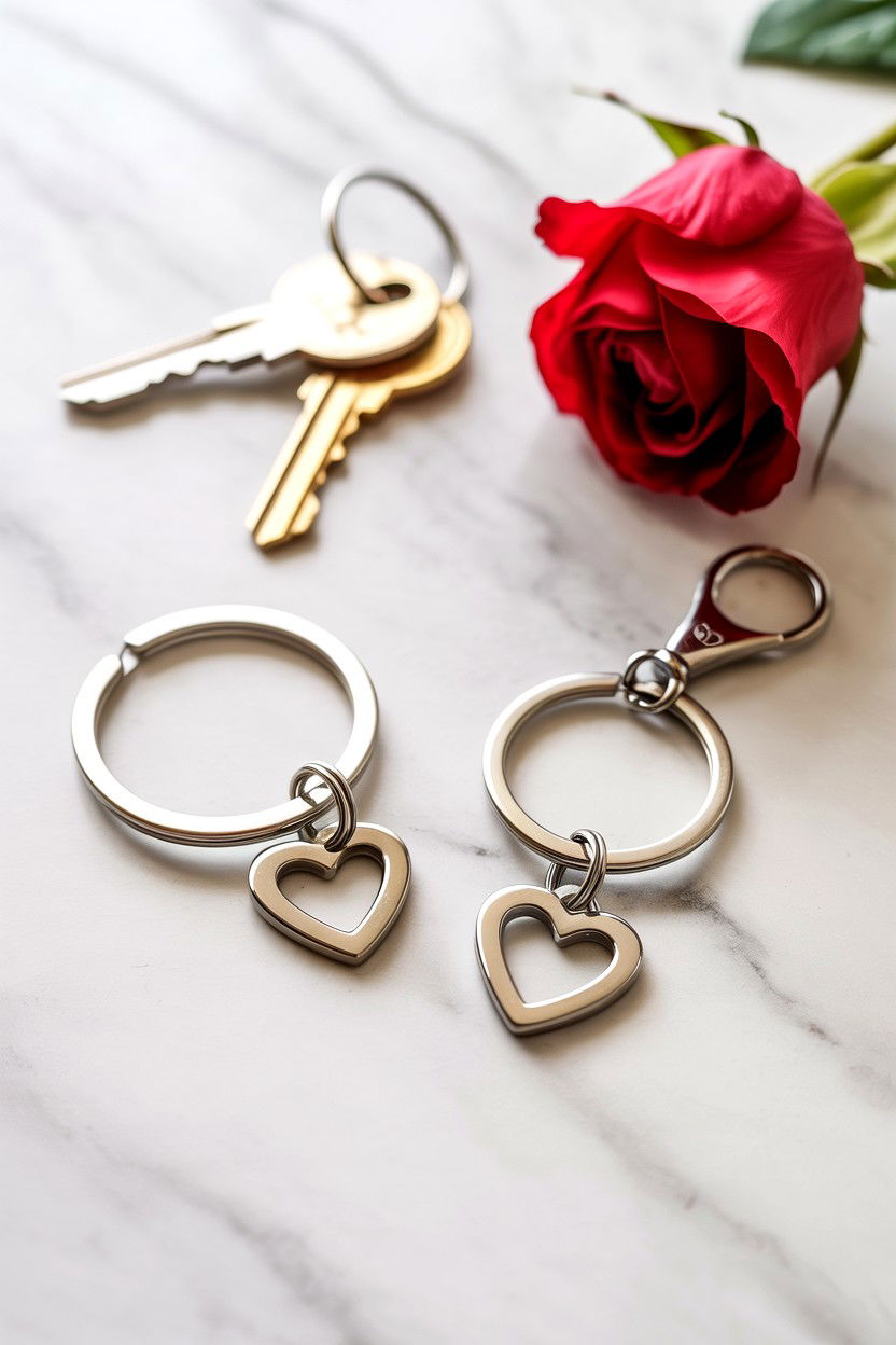 Matching Owner Keychain Pet Tag - 25 Valentine's Day Pet Tag Ideas