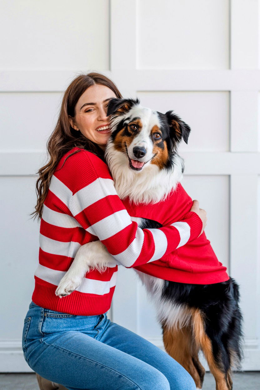 Matching Owner Pet Valentine - 25 Valentine's Day Pet Photo Ideas