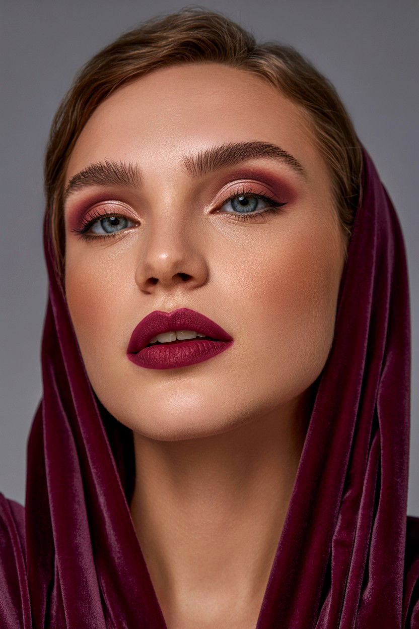 Matte Berry Lipstick - 25 Matte Valentine's Day Makeup Ideas