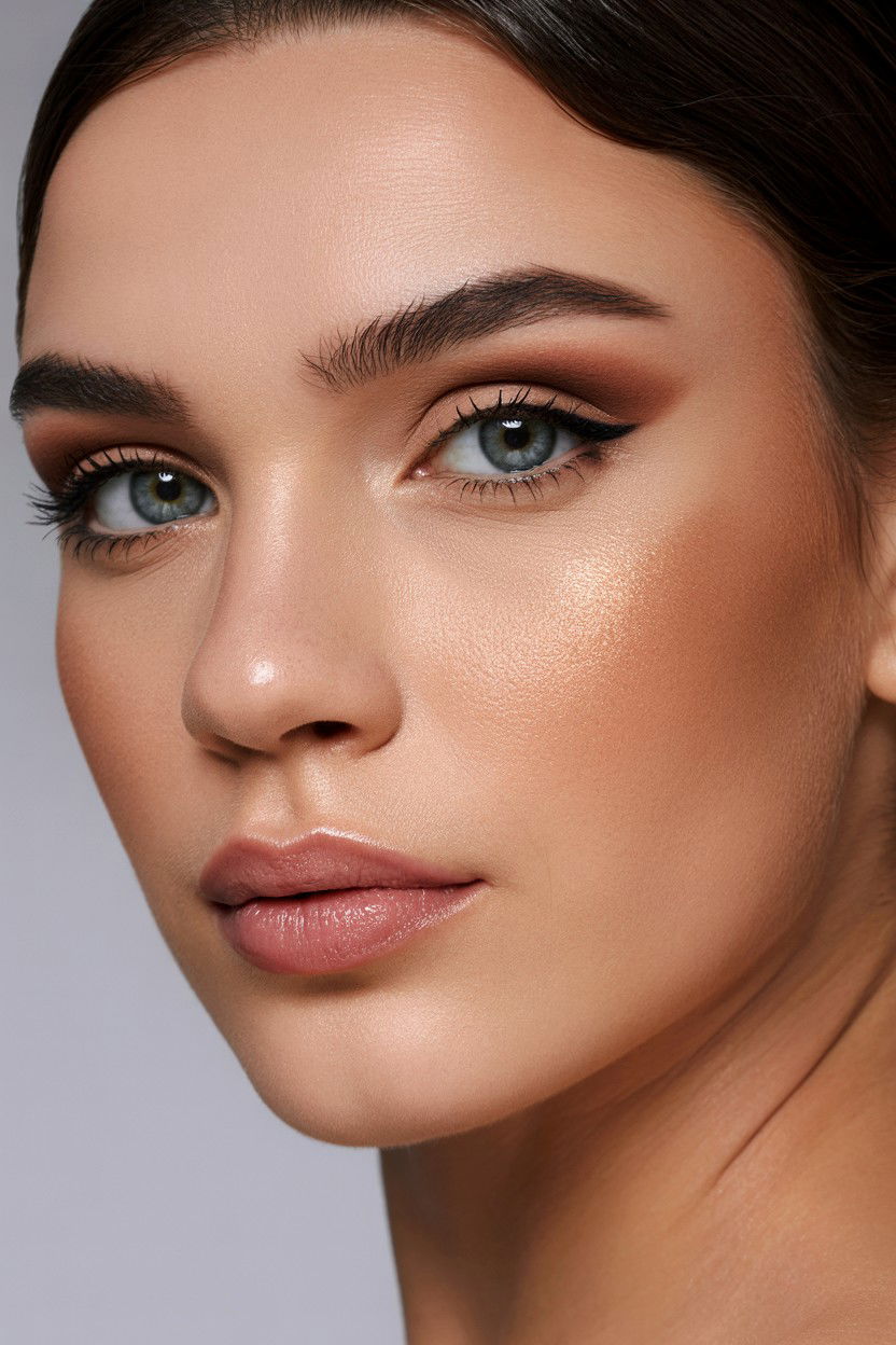 Matte Contour and Highlight - 25 Matte Valentine's Day Makeup Ideas