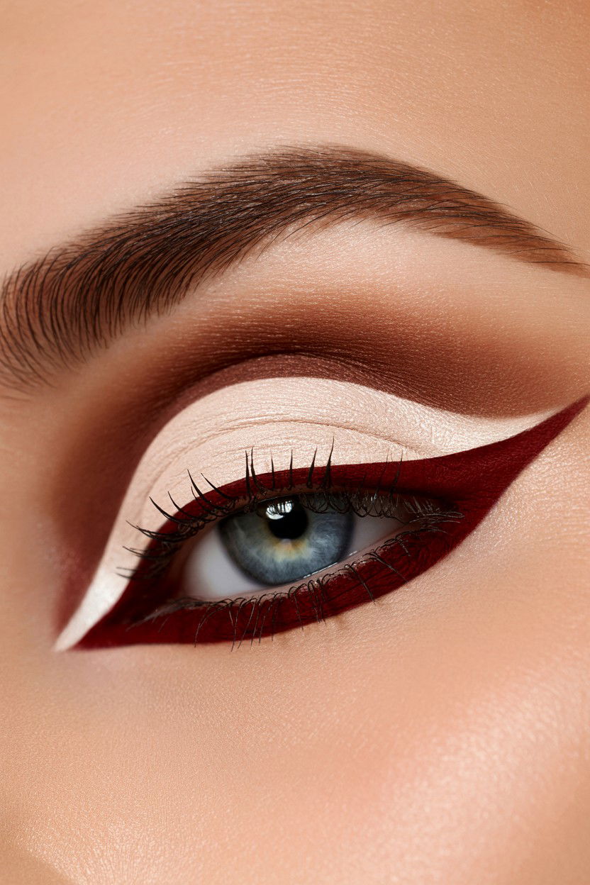 Matte Cut Crease - 25 Cut Crease Valentine's Day Makeup Ideas