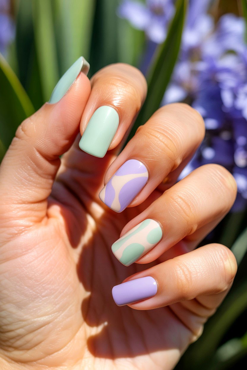 Matte Pastel Nails - 25 Abstract Valentine's Day Nail Ideas