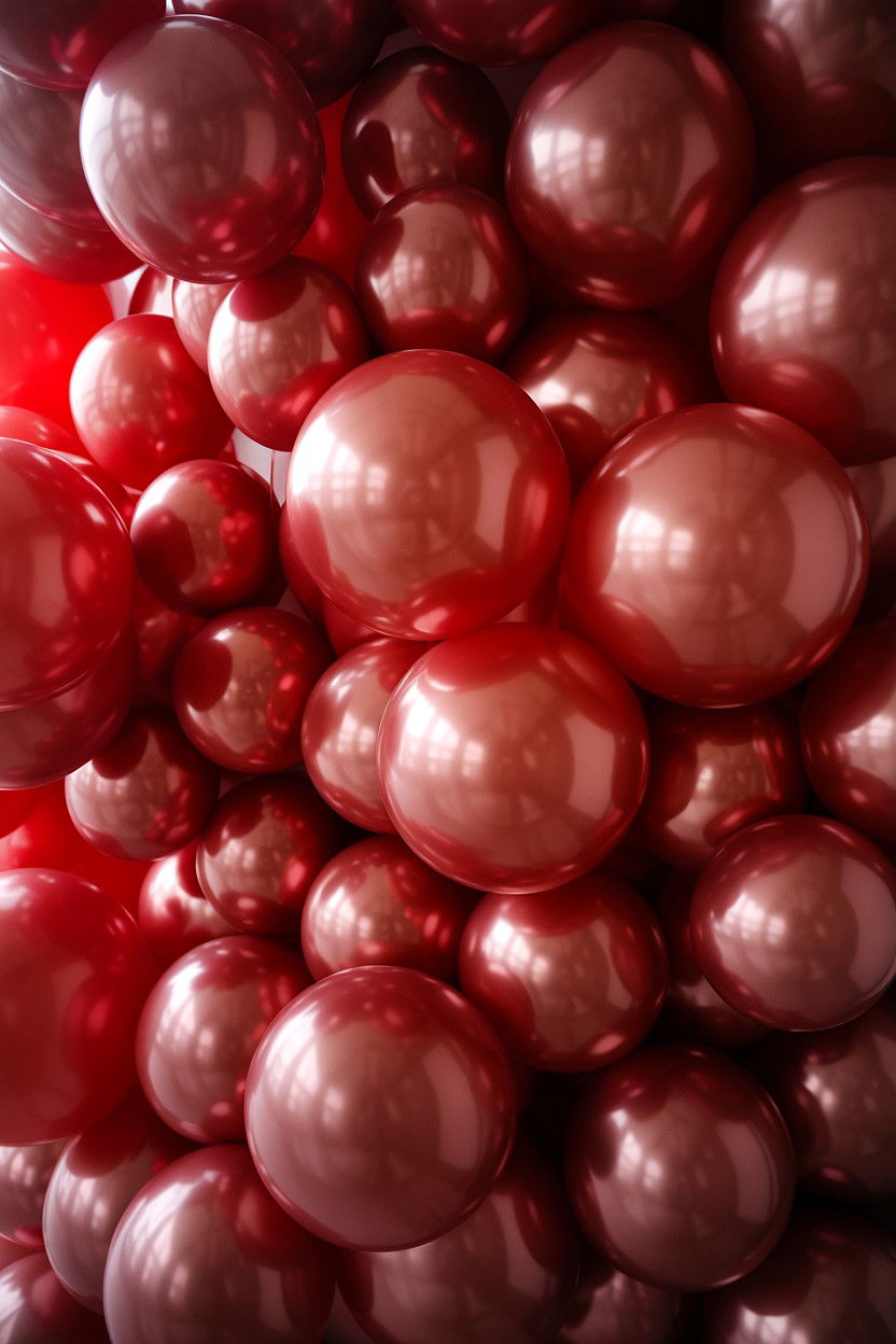 Matte Red Balloon Wall - 25 Valentine's Day Balloon Wall Ideas