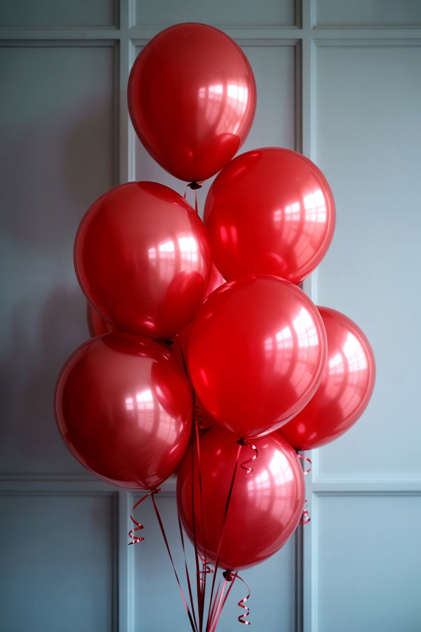 Matte Red Balloon - 25 Valentine's Day Party Balloon Ideas