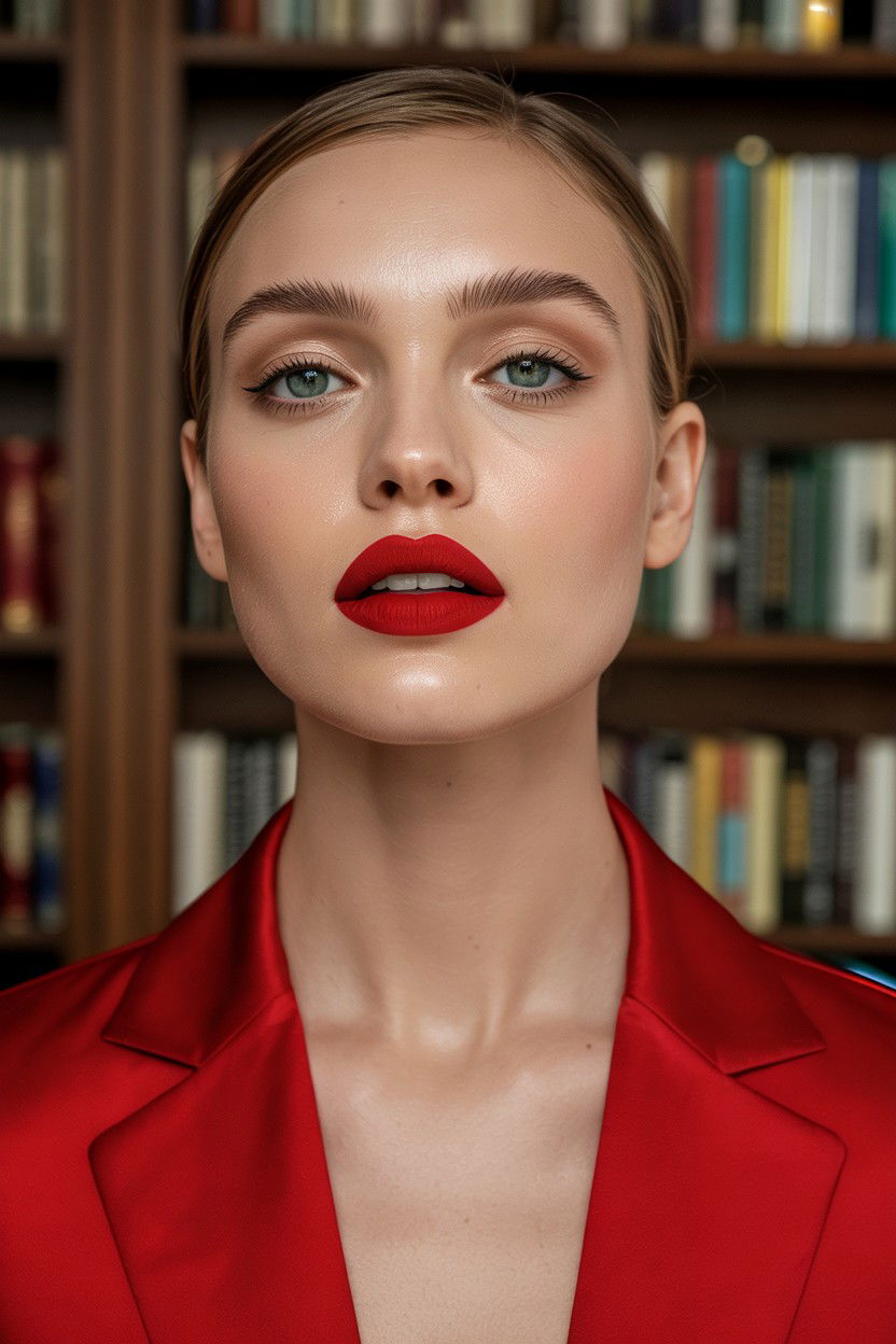 Matte Red Lips - 25 Bold Valentine's Day Makeup Ideas