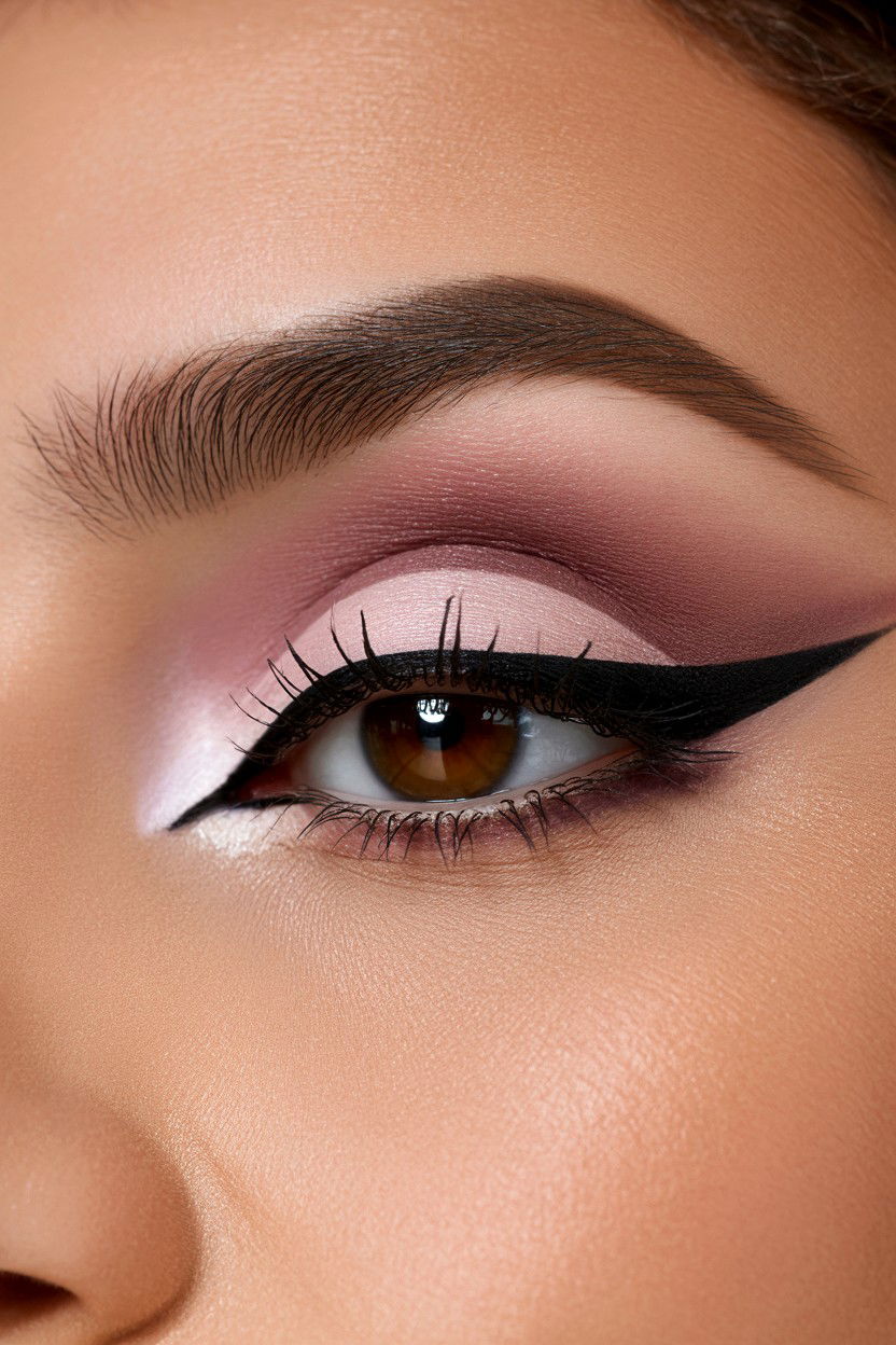 Mauve Cut Crease - 25 Valentine's Day Makeup for Brown Eyes