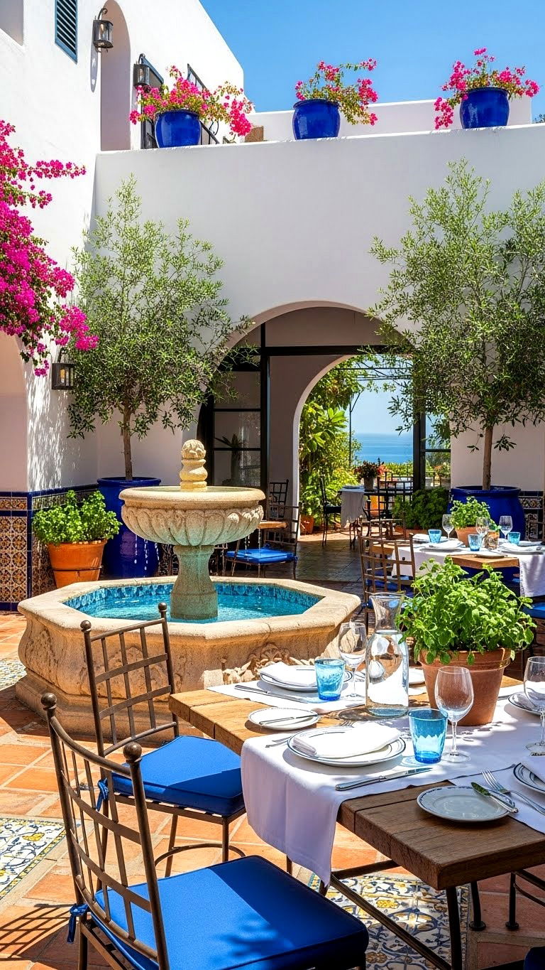 Mediterranean Courtyard Dining - 25 valentine's day restaurants