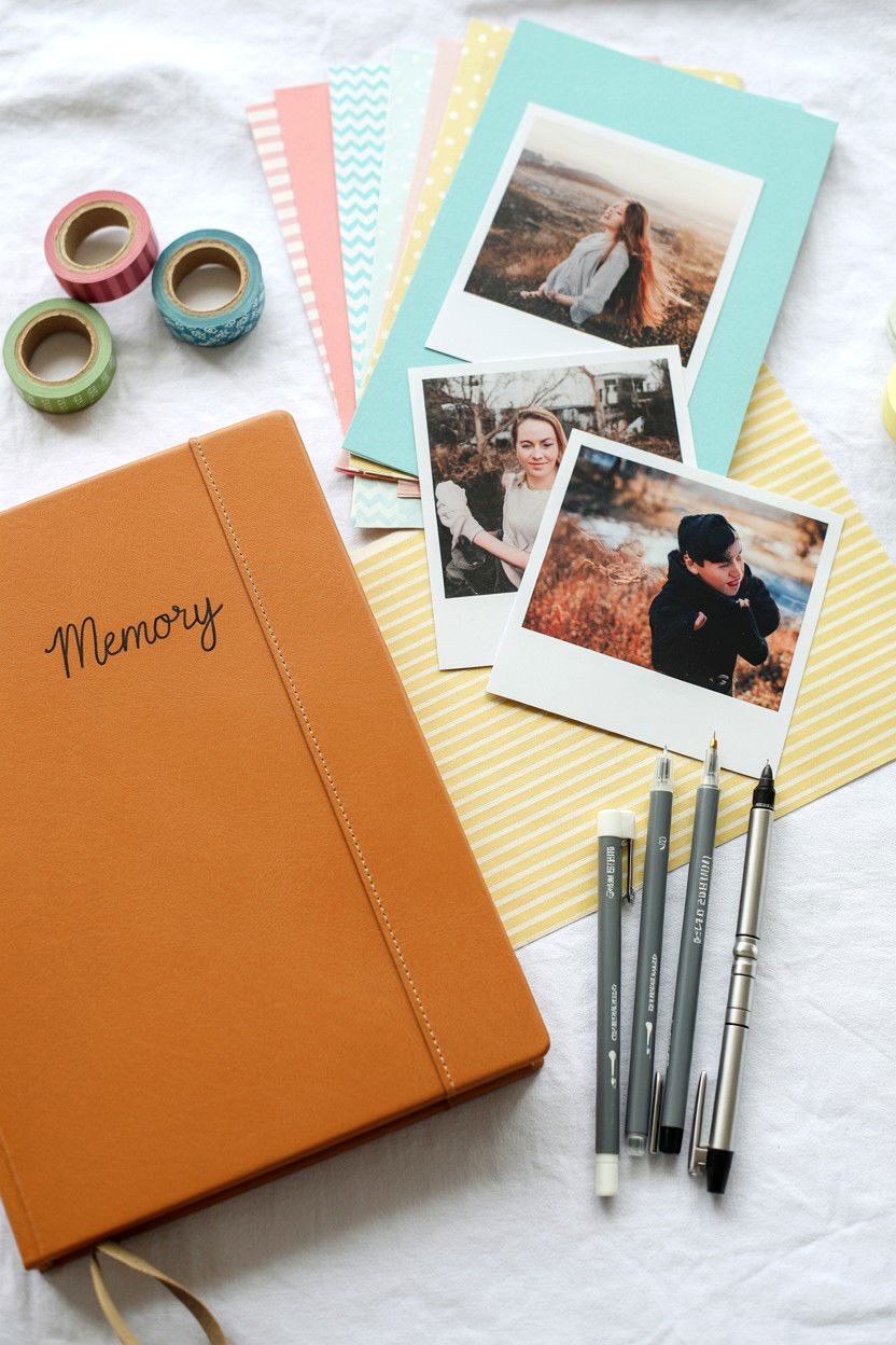 Memory Scrapbooking Set - 25 Valentine's Day At Home Gift Basket Ideas