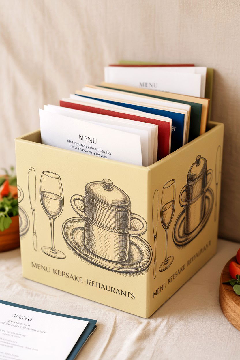 Menu keepsake box - 25 Valentine's Day Memory Box Ideas