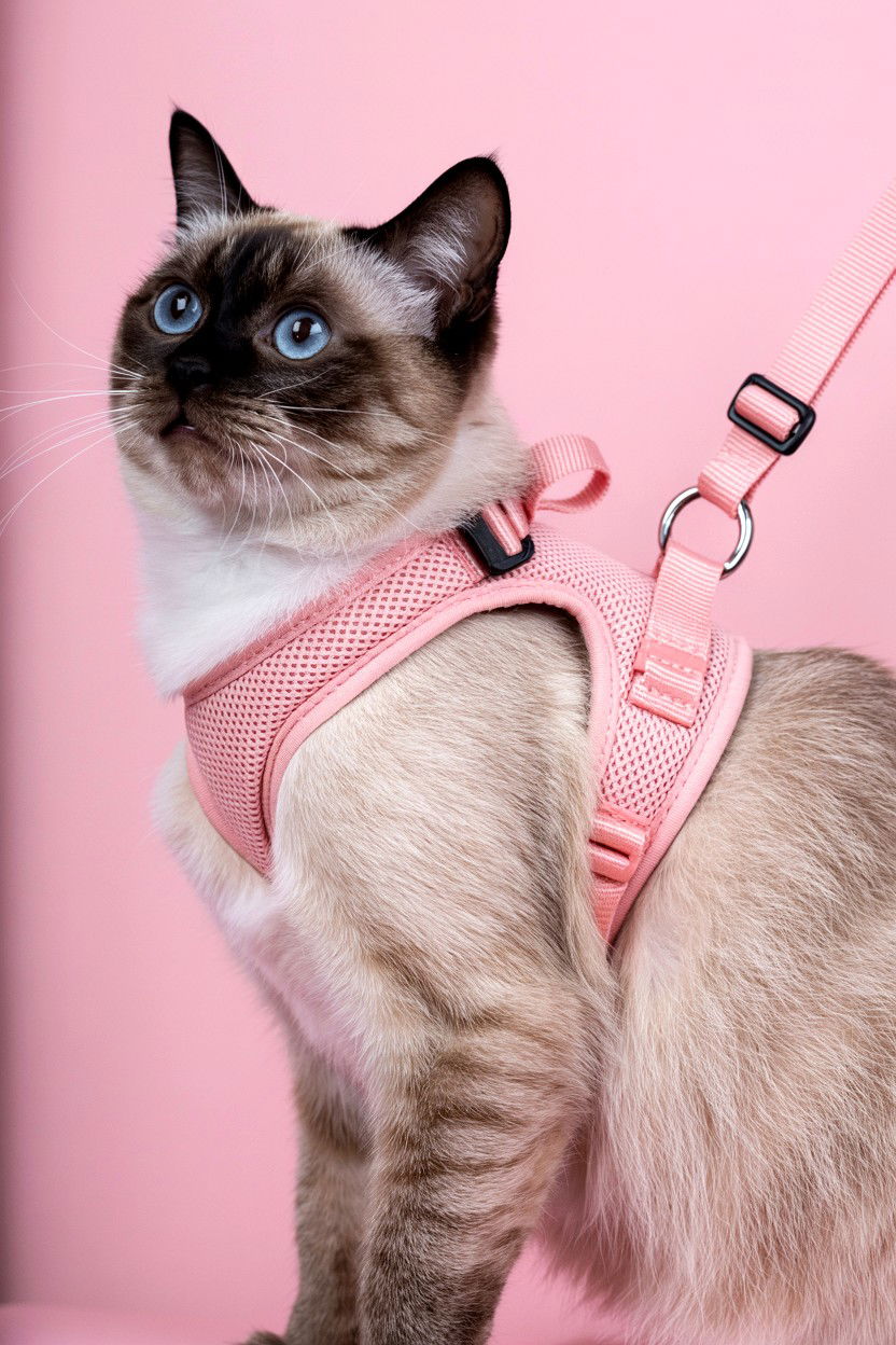 Mesh Pink Cat Harness - 25 Valentine's Day Pet Harness Ideas