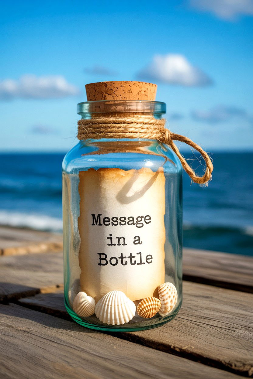 Message In A Bottle Jar - 25 Valentine's Day Love Jar Ideas