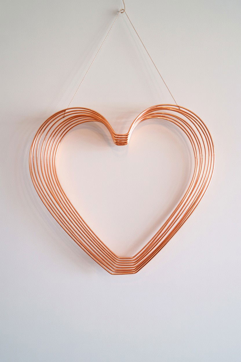 Metal Heart Wall Art - 25 Valentine's Day Wall Decor Ideas