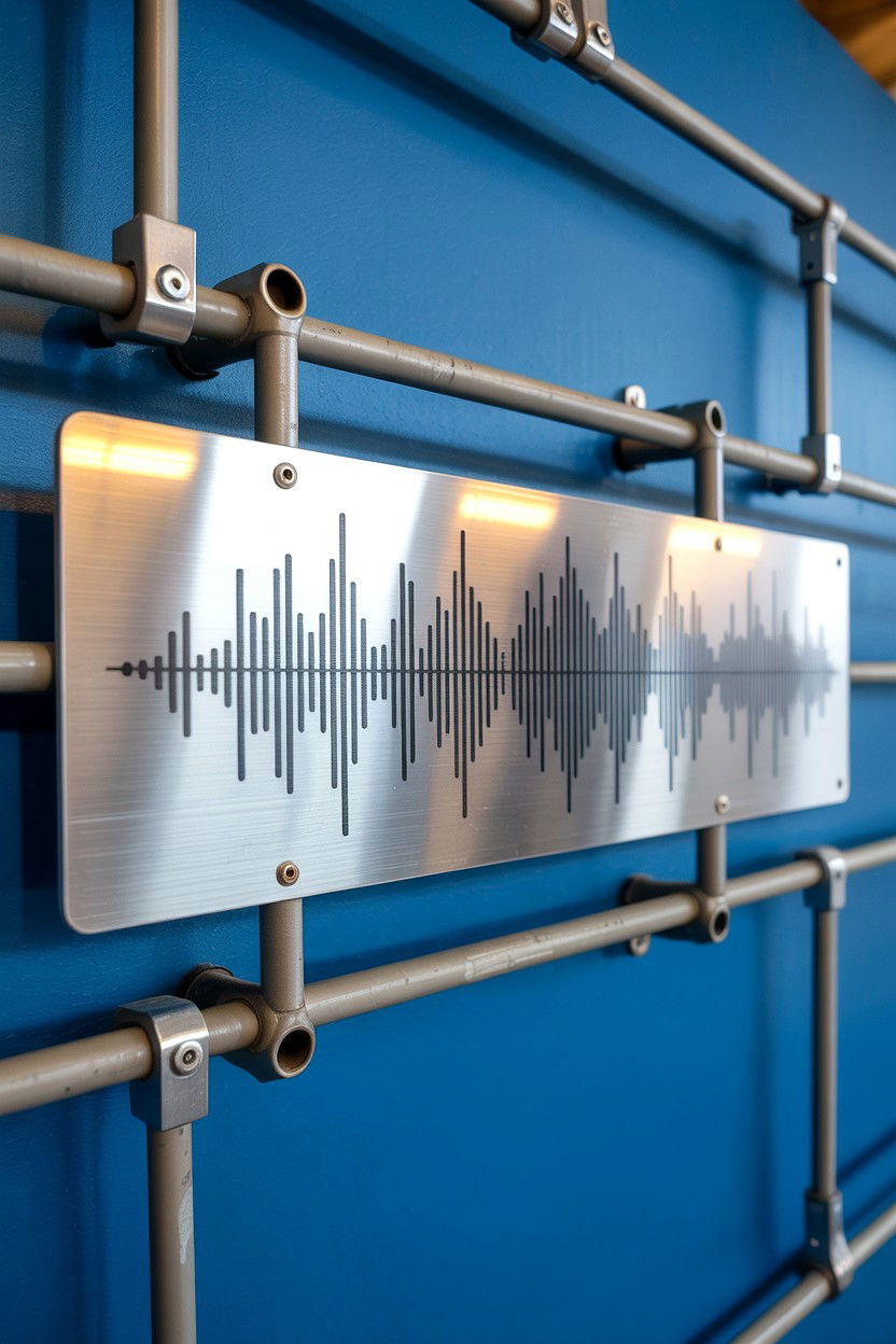 Metal Sound Wave Sign - 25 Valentine's Day Sound Wave Art Ideas