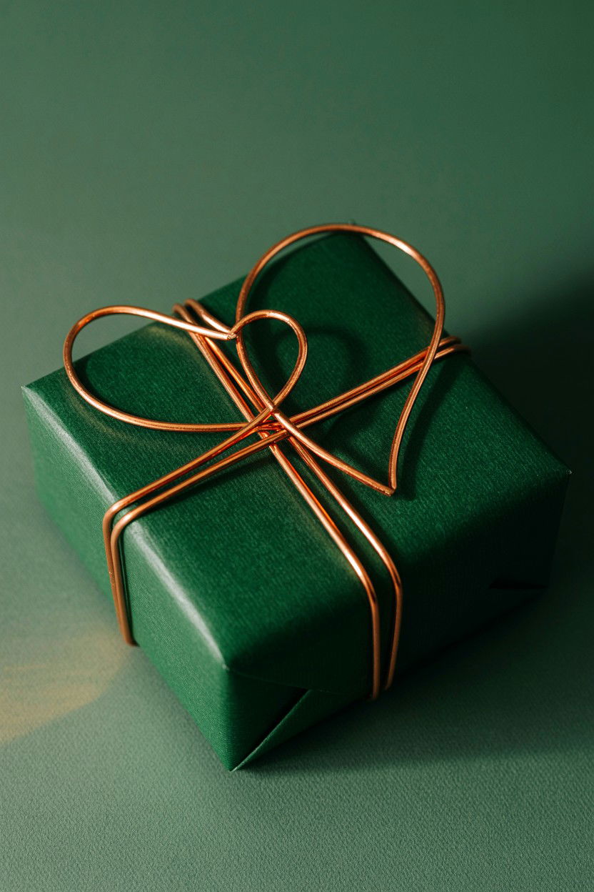 Metallic Copper Accents - 25 Valentine's Day Gift Wrapping Ideas