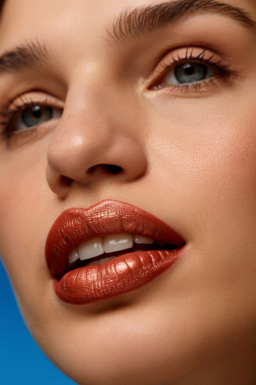 Metallic Lipstick - 25 Bold Valentine's Day Makeup Ideas