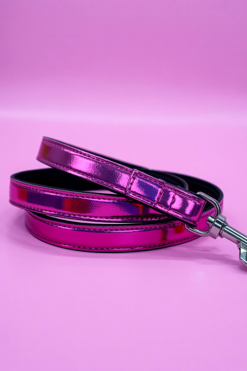 Metallic Pink Pet Leash - 25 Valentine's Day Pet Leash Ideas