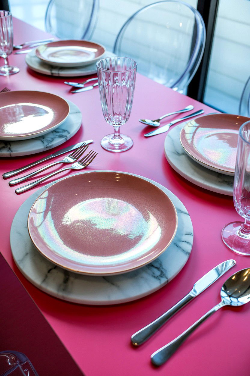 Metallic Pink Plates - 25 Valentine's Day Dinnerware Ideas