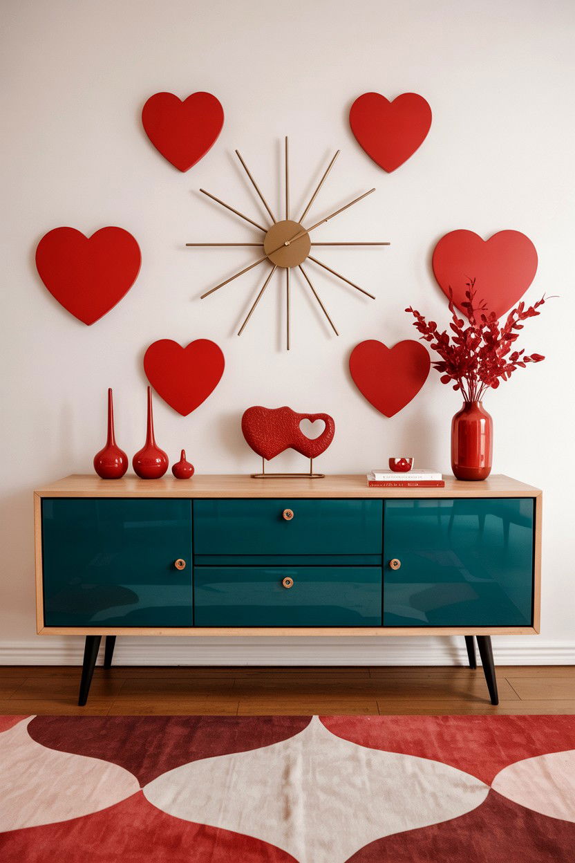 Mid Century Modern Valentine Decor - 25 Retro Valentine's Day Ideas