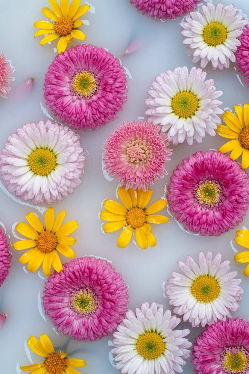 Milk bath with flowers - 25 Valentine's Day Candle Lit Bath Ideas