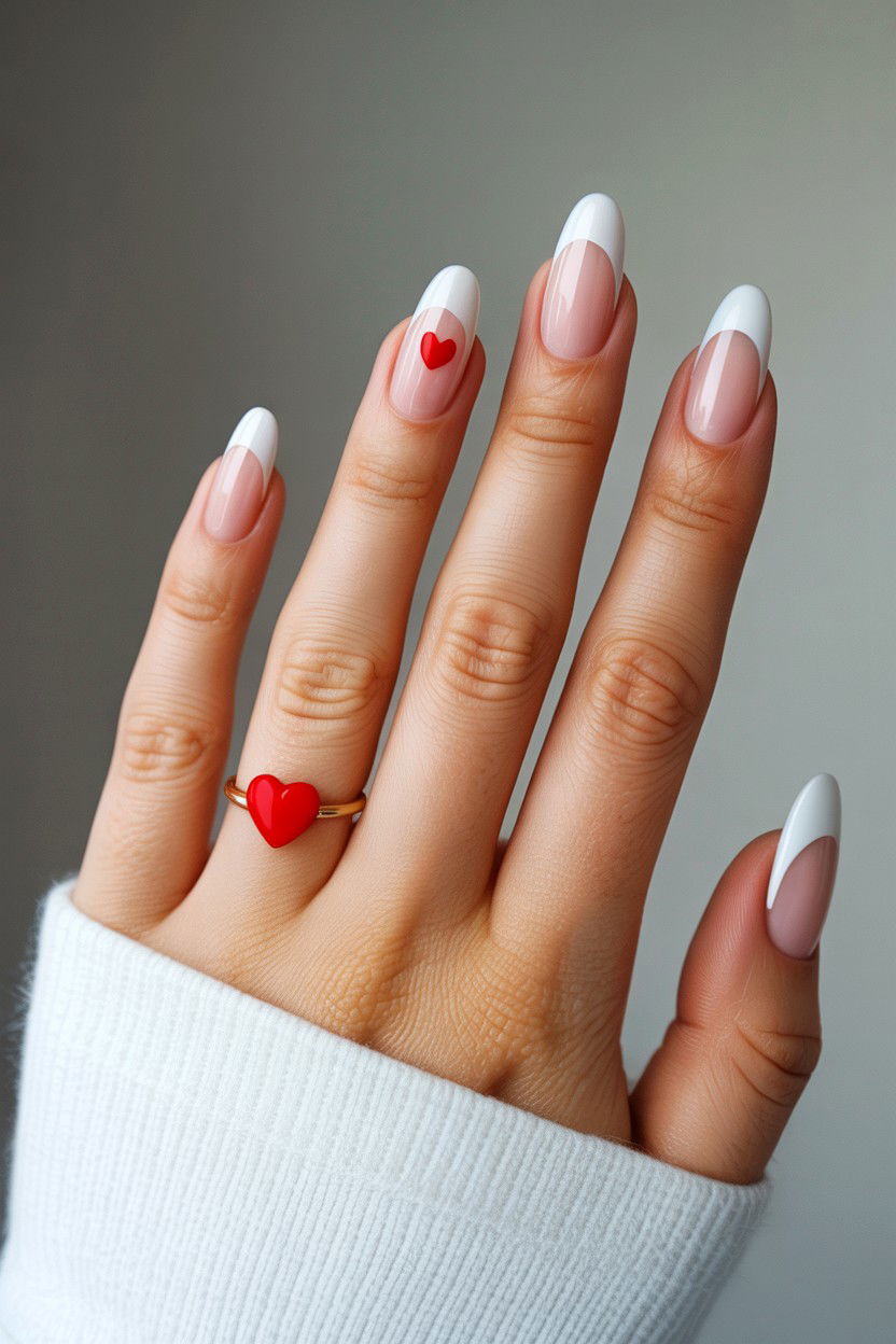 Milky White Nails - 25 Minimalist Valentine's Day Nails