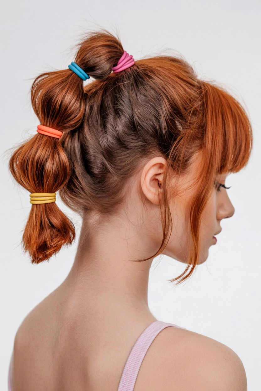 Mini Bubble Ponytail Short Hair - 25 Valentine's Day Bubble Ponytail Ideas