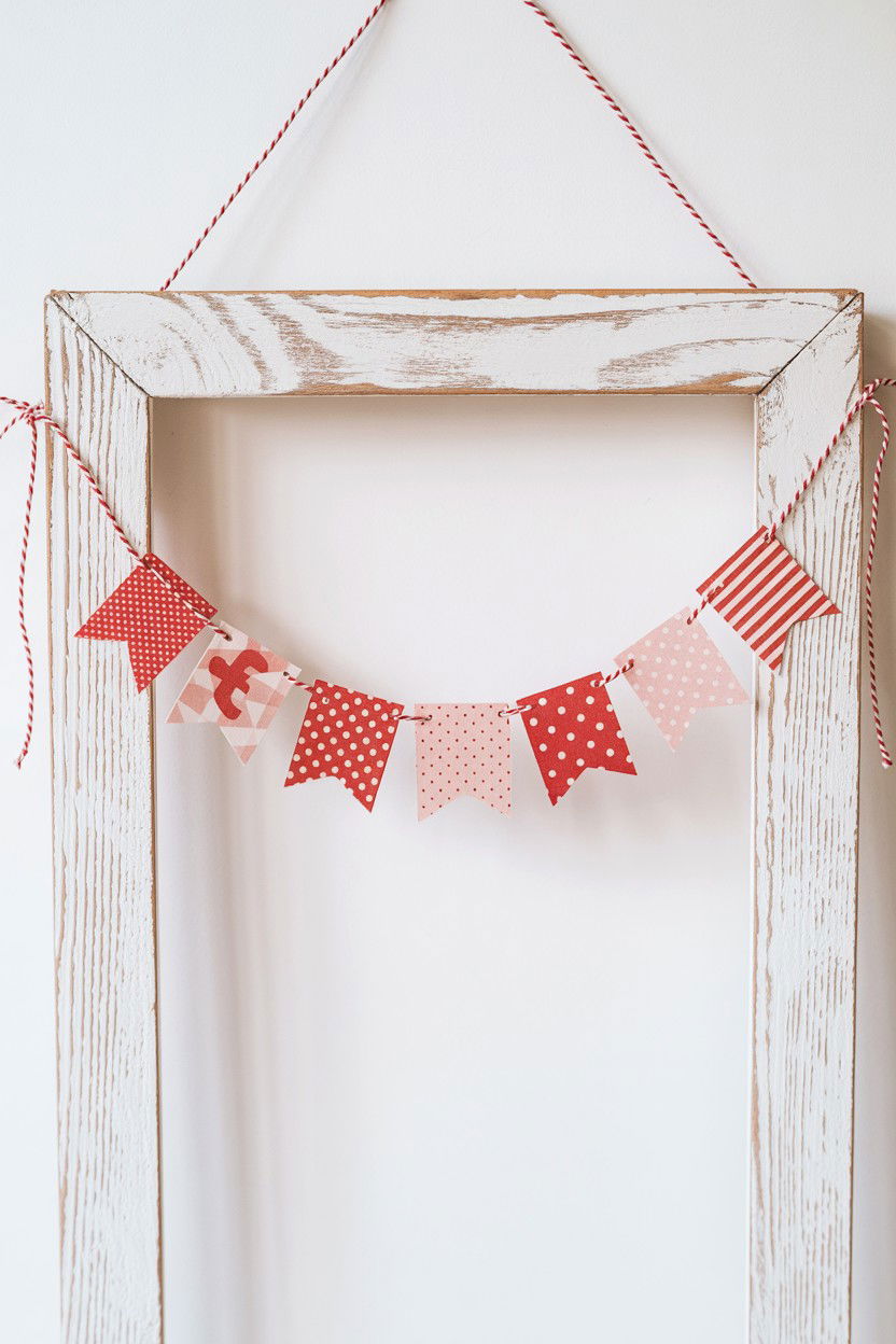 Mini Bunting Banner - 25 Valentine's Day Washi Tape Ideas