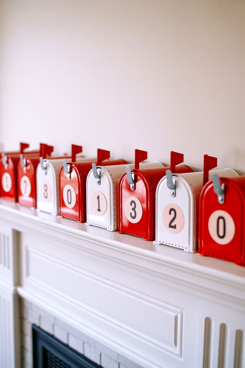 Mini Mailbox Valentine Countdown - 25 Valentine's Day Countdown Calendar Ideas