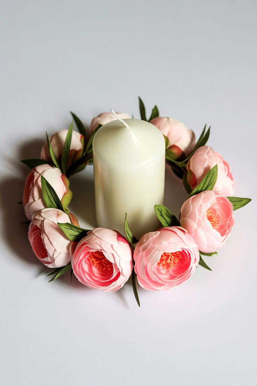 Mini Peony Valentine Wreath - 25 Peony Valentine's Day Wreath Ideas