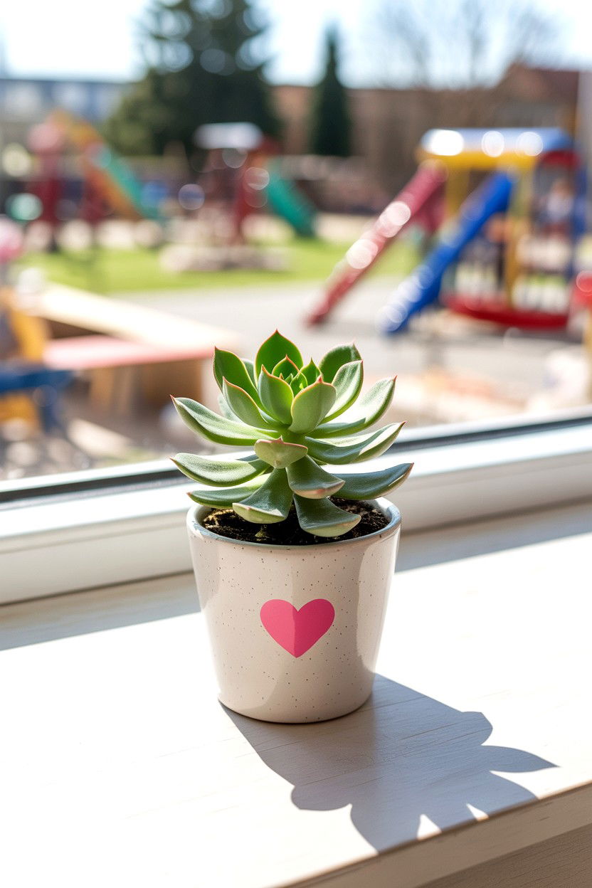 Mini Succulent Plant - 25 Budget Teacher Valentine's Day Gift Ideas
