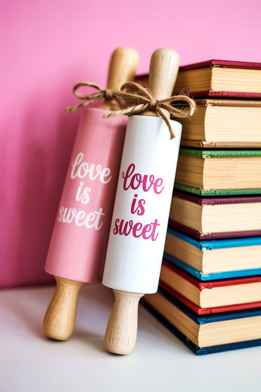 Mini Wooden Rolling Pins - 25 Rustic Valentine's Day Tiered Tray Ideas