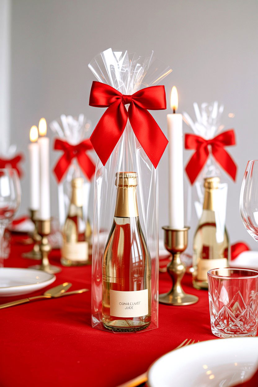 Miniature Bottle Gift Bags - 25 Valentine's Day Cellophane Bag Ideas