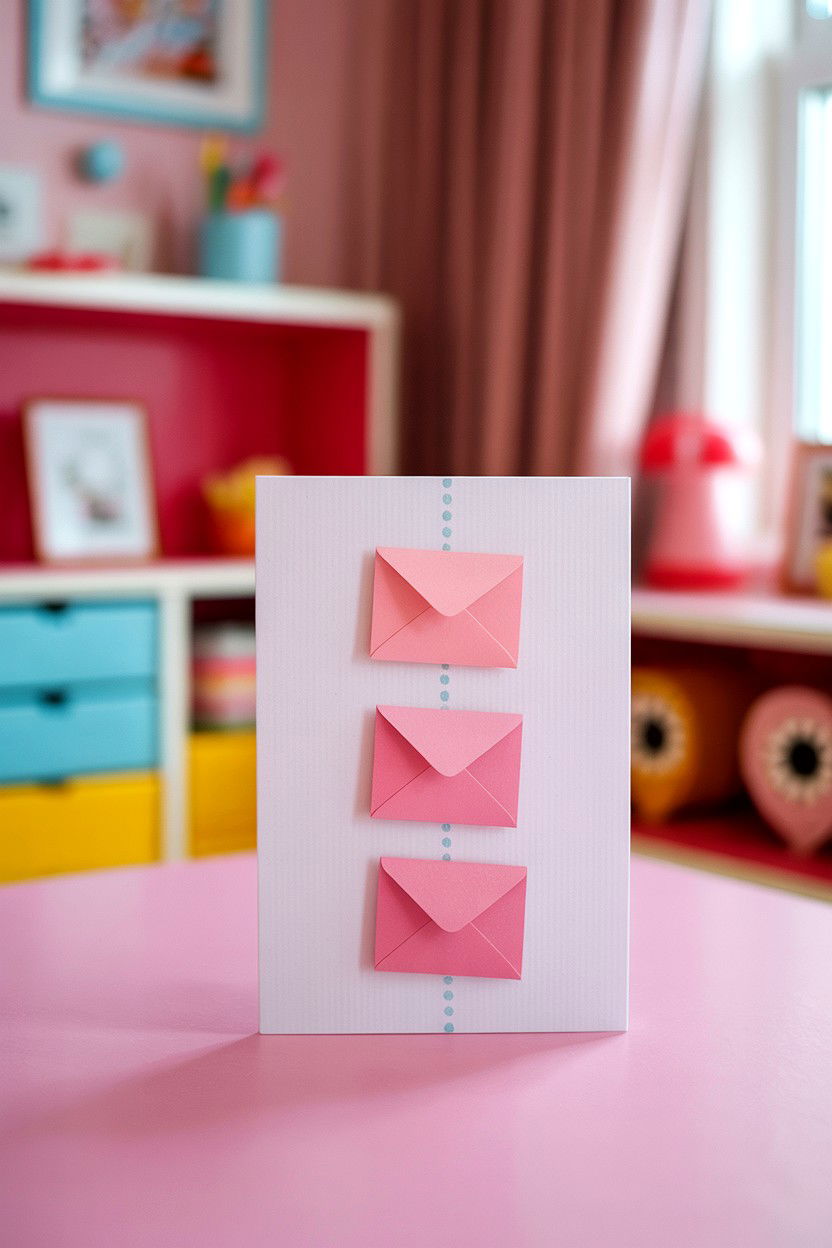 Miniature envelope card - 25 Aesthetic Valentine's Day Card Ideas