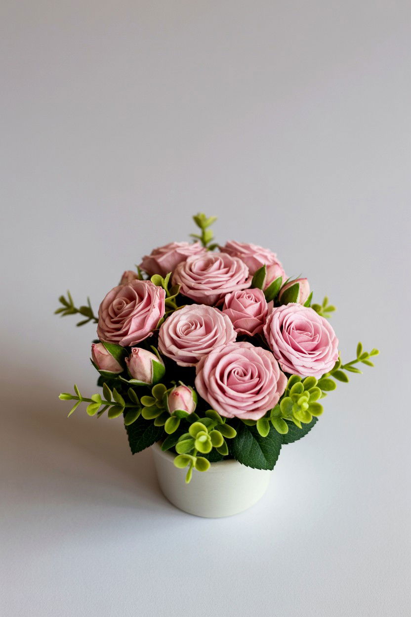 Miniature rose arrangement - 25 Valentine's Day Rose Arrangement Ideas