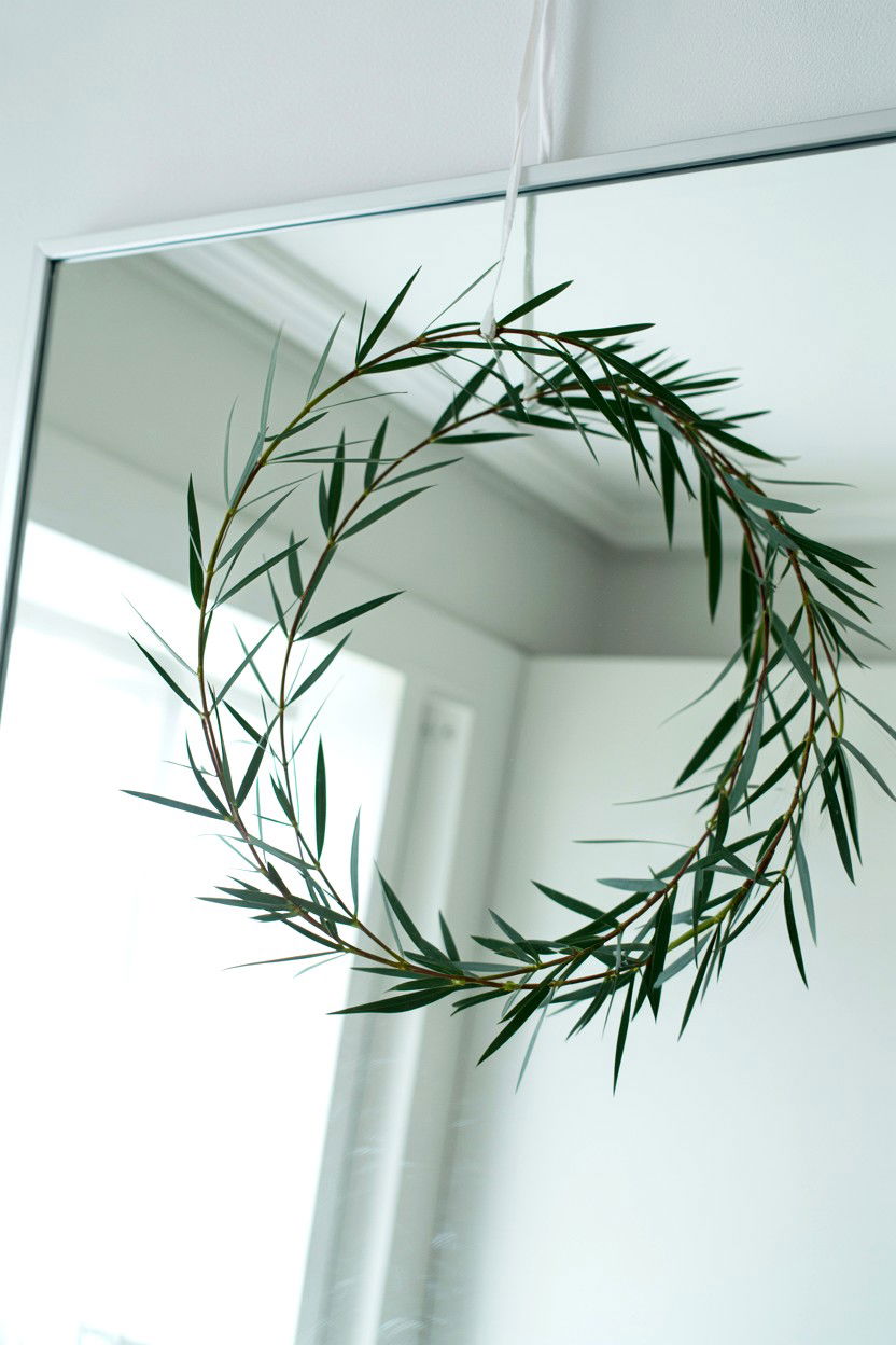 Minimalist Eucalyptus Wreath Valentine - 25 Eucalyptus Valentine's Day Wreath Ideas