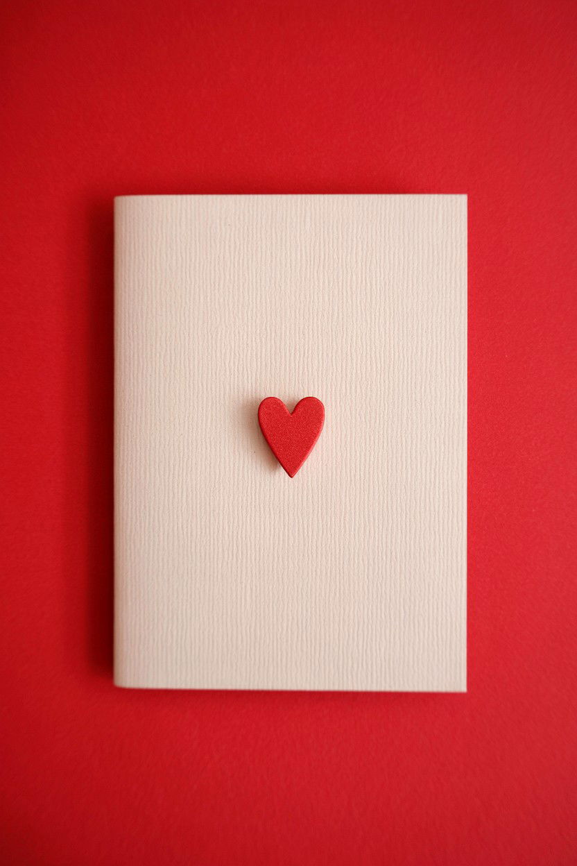 Minimalist Heart Card - 25 Valentine's Day Card Ideas for Boyfriend