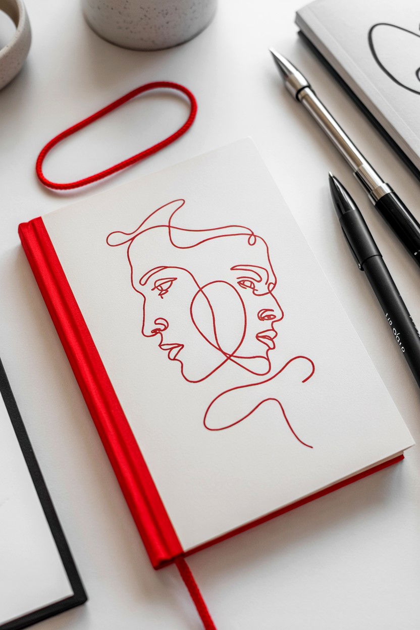 Minimalist Line Art - 25 Valentine's Day Flip Book Ideas