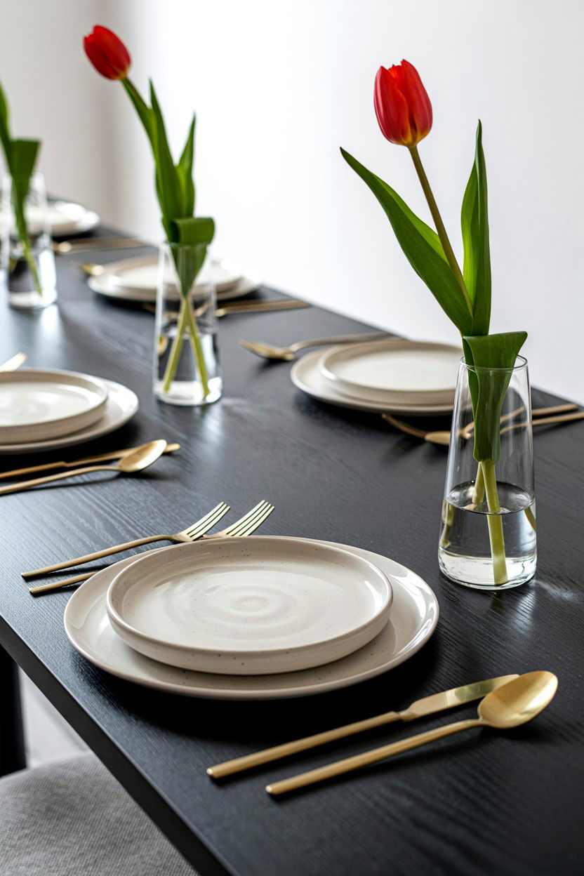 Minimalist Modern Table - 25 Valentine's Day Dinner Party Ideas