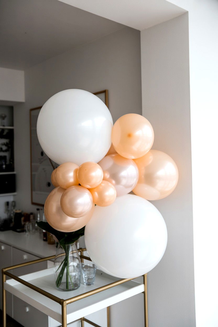 Minimalist balloon garland - 25 Valentine's Day Balloon Garland Ideas